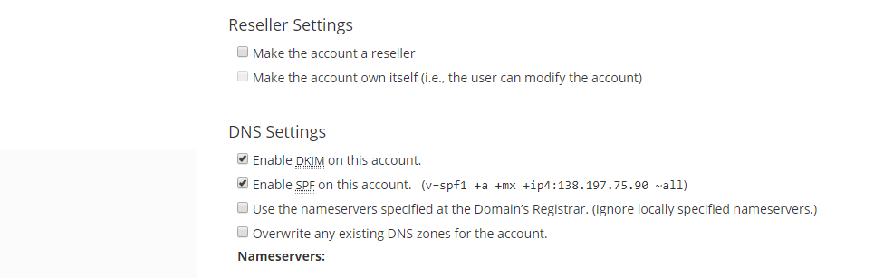 create cpanel account