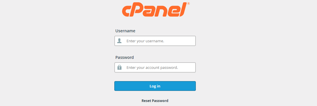 cPanel login