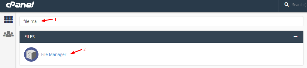 How to access file manager in cPanel