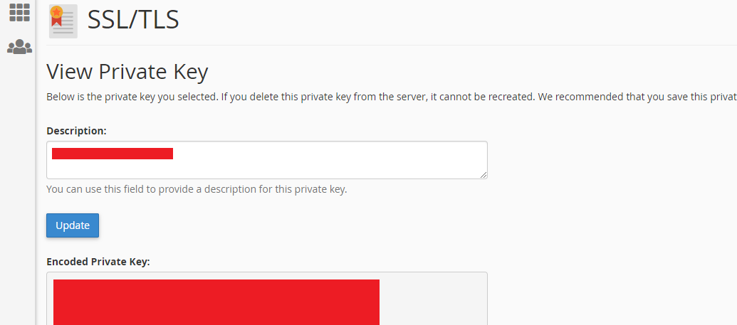 private key for ssl certificate