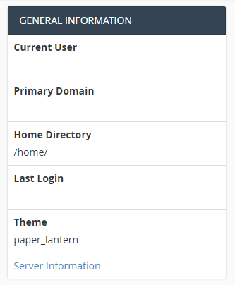 control panel