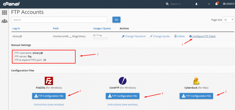 how to find filezilla login info