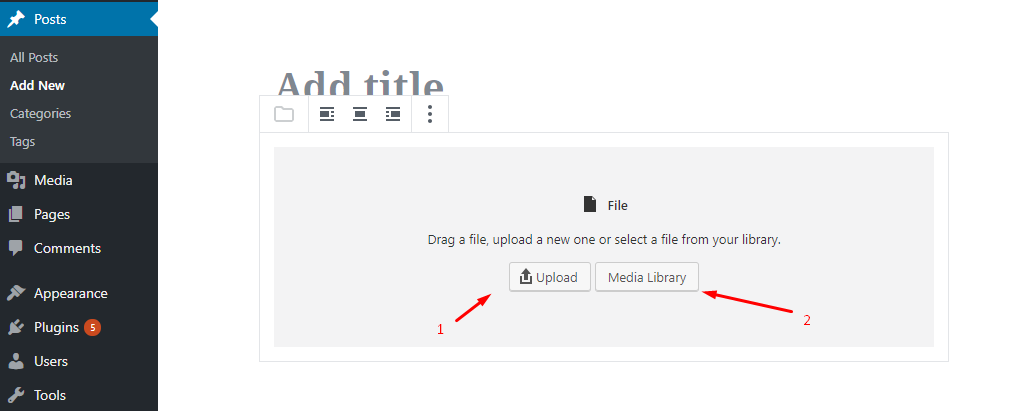 upload files on wordpress