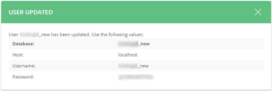 How to change a database user password in DirectAdmin? 1